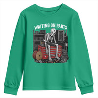 Electrician Skeleton Youth Sweatshirt Waiting On Parts Funny Graphic
