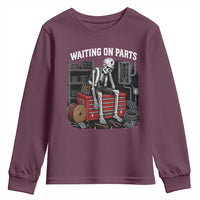 Electrician Skeleton Youth Sweatshirt Waiting On Parts Funny Graphic