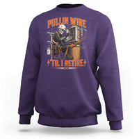 Electrician Lineman Skeleton Graphic Sweatshirt Pullin Wire Til I Retire