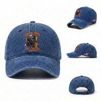 Electrician Lineman Skeleton Graphic Washed Cotton Baseball Cap Pullin Wire Til I Retire
