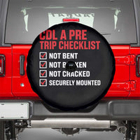 CDL A Pre Trip Checklist Trucker Spare Tire Cover Driver Safety Inspection Graphic