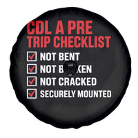 CDL A Pre Trip Checklist Trucker Spare Tire Cover Driver Safety Inspection Graphic