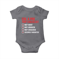 CDL A Pre Trip Checklist Trucker Baby Onesie Driver Safety Inspection Graphic