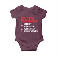 CDL A Pre Trip Checklist Trucker Baby Onesie Driver Safety Inspection Graphic