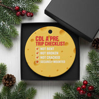 CDL A Pre Trip Checklist Trucker Ceramic Ornament Driver Safety Inspection Graphic