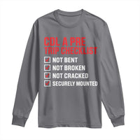 CDL A Pre Trip Checklist Trucker Long Sleeve Shirt Driver Safety Inspection Graphic