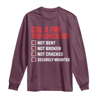 CDL A Pre Trip Checklist Trucker Long Sleeve Shirt Driver Safety Inspection Graphic