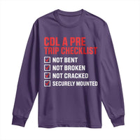 CDL A Pre Trip Checklist Trucker Long Sleeve Shirt Driver Safety Inspection Graphic