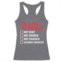 CDL A Pre Trip Checklist Trucker Racerback Tank Top Driver Safety Inspection Graphic
