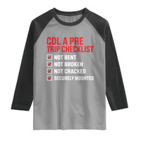 CDL A Pre Trip Checklist Trucker Raglan Shirt Driver Safety Inspection Graphic