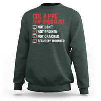 CDL A Pre Trip Checklist Trucker Sweatshirt Driver Safety Inspection Graphic