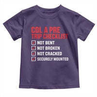 CDL A Pre Trip Checklist Trucker Toddler T Shirt Driver Safety Inspection Graphic