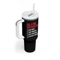 CDL A Pre Trip Checklist Trucker Tumbler With Handle Driver Safety Inspection Graphic
