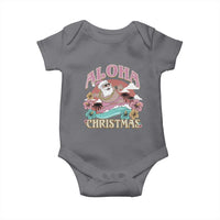 Hawaii Christmas Baby Onesie Surfing Santa With Tattoos Aloha Christmas