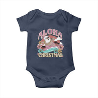 Hawaii Christmas Baby Onesie Surfing Santa With Tattoos Aloha Christmas