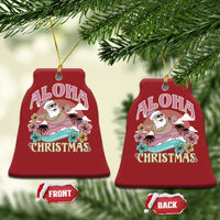 Hawaii Christmas Ornament Surfing Santa With Tattoos Aloha Christmas - Wonder Print Shop