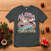 Hawaii Christmas T Shirt Surfing Santa With Tattoos Aloha Christmas - Wonder Print Shop
