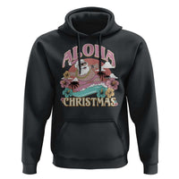Hawaii Christmas Hoodie Surfing Santa With Tattoos Aloha Christmas