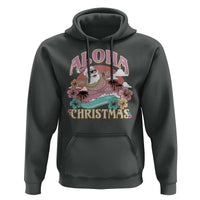 Hawaii Christmas Hoodie Surfing Santa With Tattoos Aloha Christmas