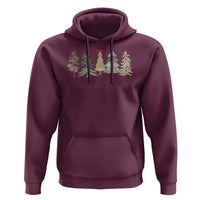 Merry and Bright Trees Hoodie Womans Holiday Coquette Tree Bow
