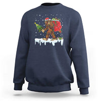 Bigfoot Christmas Tree Lights Sweatshirt Believe Xmas Sasquatch Lovers Funny - Wonder Print Shop