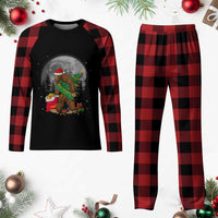 Bigfoot Christmas Tree Lights Plaid Pajama Set Believe Xmas Sasquatch Lovers Ugly Gift - Wonder Print Shop