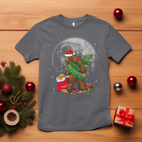 Bigfoot Christmas Tree Lights T Shirt Believe Xmas Sasquatch Lovers Ugly Gift - Wonder Print Shop