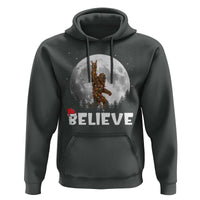 Funny Bigfoot Christmas Hoodie Cool Full Moon & Trees Sasquatch Xmas Lights