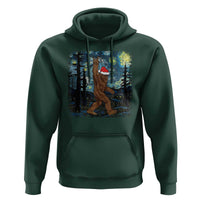 Christmas Bigfoot Starry Night Hoodie Sasquatch Santa Hat Sasquatch Van Gogh Sky Painting Art