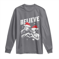 Alien And Bigfoot Christmas Long Sleeve Shirt