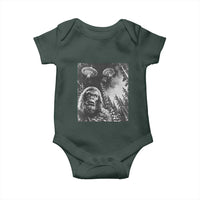 Funny Graphic Bigfoot Selfie with UFOs Weird Baby Onesie