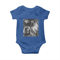 Funny Graphic Bigfoot Selfie with UFOs Weird Baby Onesie