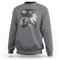 Funny Graphic Bigfoot Selfie with UFOs Weird Sweatshirt - Wonder Print Shop