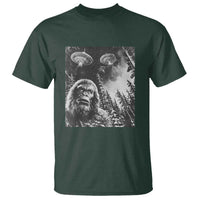 Funny Graphic Bigfoot Selfie with UFOs Weird T Shirt - Wonder Print Shop