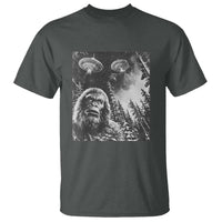 Funny Graphic Bigfoot Selfie with UFOs Weird T Shirt - Wonder Print Shop