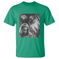 Funny Graphic Bigfoot Selfie with UFOs Weird T Shirt - Wonder Print Shop