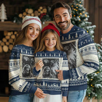 Funny Graphic Bigfoot Selfie with UFOs Weird Ugly Christmas Sweater - Wonder Print Shop