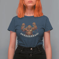 Bigfoot Christmas T Shirt For Women Winter Yeti Sasquatch Loves Xmas Tree Lights - Wonder Print Shop