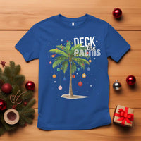 Hawaiian Christmas T Shirt Deck The Palms Christmas Palm Tree Beach Family Vacation - Wonder Print Shop