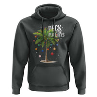 Hawaiian Christmas Hoodie Deck The Palms Christmas Palm Tree Beach Family Vacation