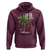 Hawaiian Christmas Hoodie Deck The Palms Christmas Palm Tree Beach Family Vacation