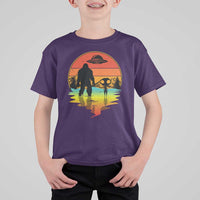 Funny Bigfoot Christmas T Shirt For Kid Believe Bigfoot Alien Santa Hat Sasquatch Loves - Wonder Print Shop