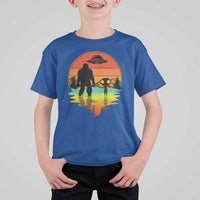 Funny Bigfoot Christmas T Shirt For Kid Believe Bigfoot Alien Santa Hat Sasquatch Loves - Wonder Print Shop