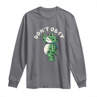 Portland Frog Long Sleeve Shirt Don't Obey Inflatable Costume Protest - Wonder Print Shop