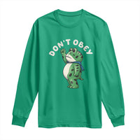Portland Frog Long Sleeve Shirt Don't Obey Inflatable Costume Protest - Wonder Print Shop