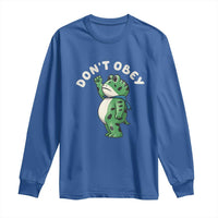 Portland Frog Long Sleeve Shirt Don't Obey Inflatable Costume Protest - Wonder Print Shop