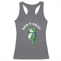 Portland Frog Racerback Tank Top Don't Obey Inflatable Costume Protest - Wonder Print Shop