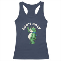 Portland Frog Racerback Tank Top Don't Obey Inflatable Costume Protest - Wonder Print Shop