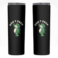 Portland Frog Skinny Tumbler Don't Obey Inflatable Costume Protest - Wonder Print Shop