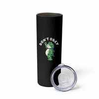 Portland Frog Skinny Tumbler Don't Obey Inflatable Costume Protest - Wonder Print Shop